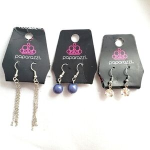 3 Paparazzi Fashion Earrings